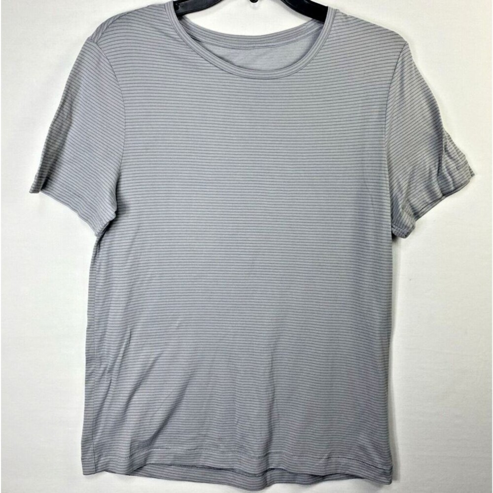 Lululemon Mens Studio Tee Shirt Silver Slate Gray Short Sleeve Size Small